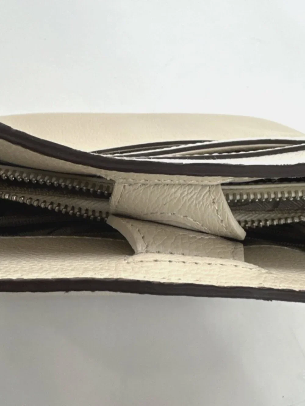 BRIGHTON Purse Ferrara Collection Noelle Cream Handbag Shoulder Pebbled Leather - Picture 13 of 13